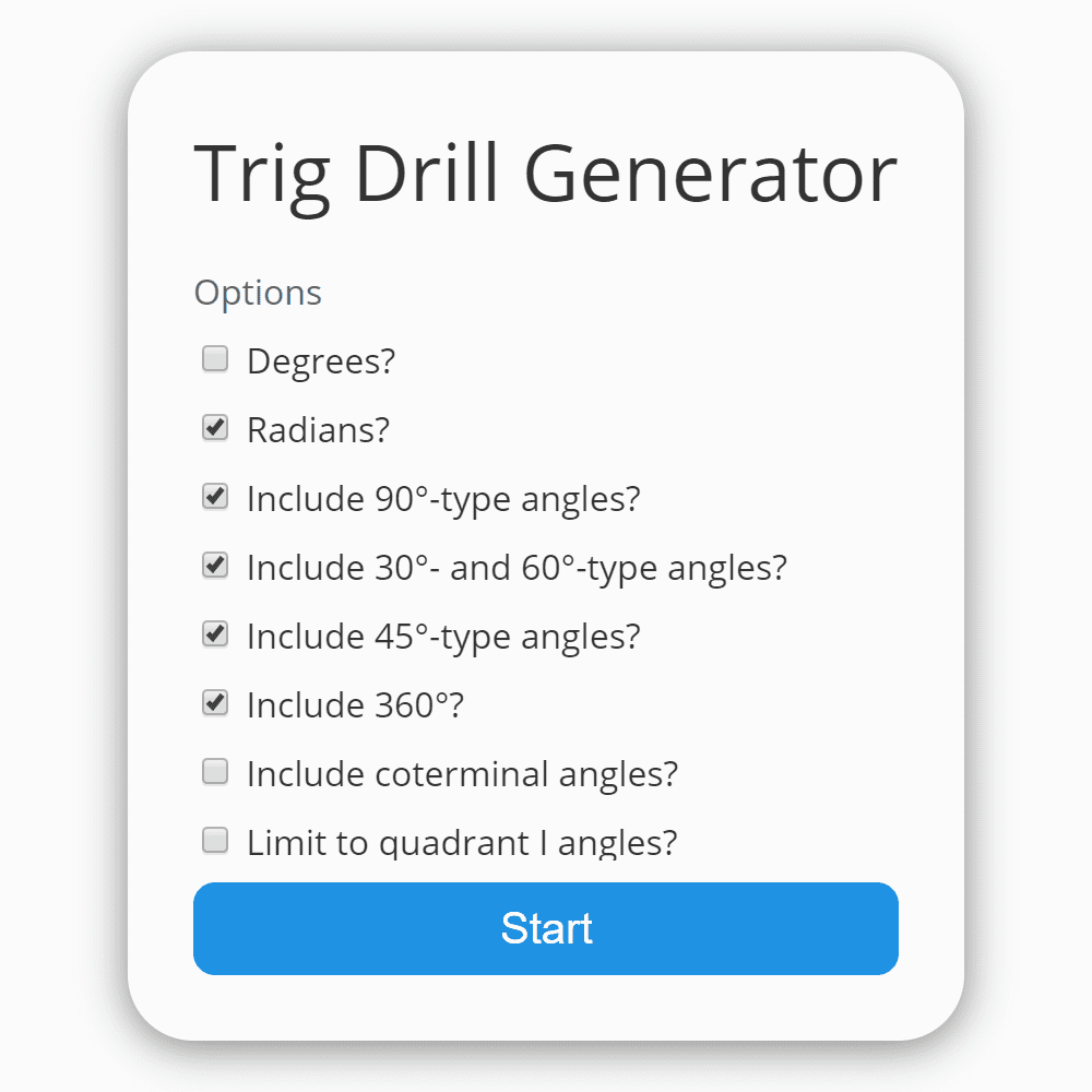 Thumbnail for Trig Drill Generator