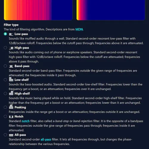 Thumbnail for Audio filter explorer