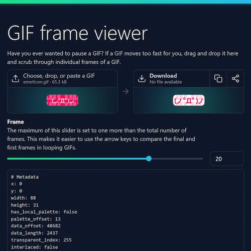 Thumbnail for GIF frames viewer