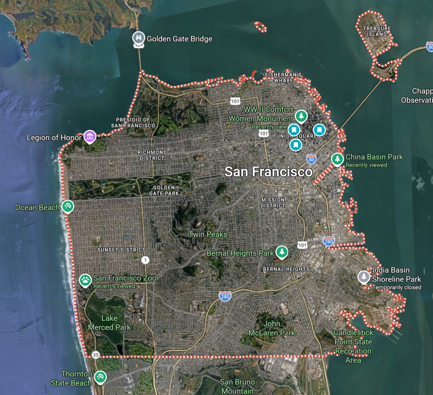 Screenshot of Google Maps