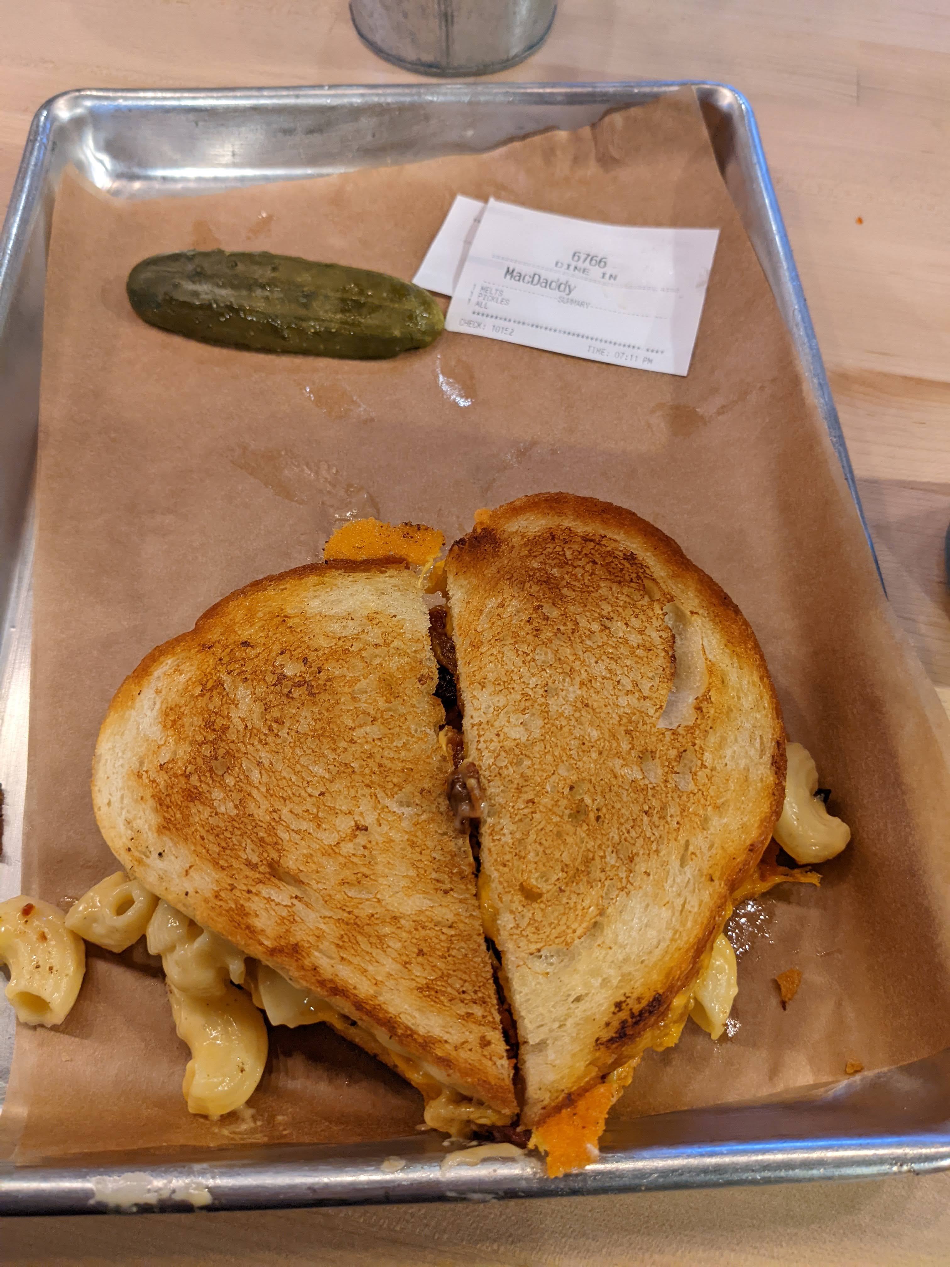 A Mac Daddy sandwich from The Melt.