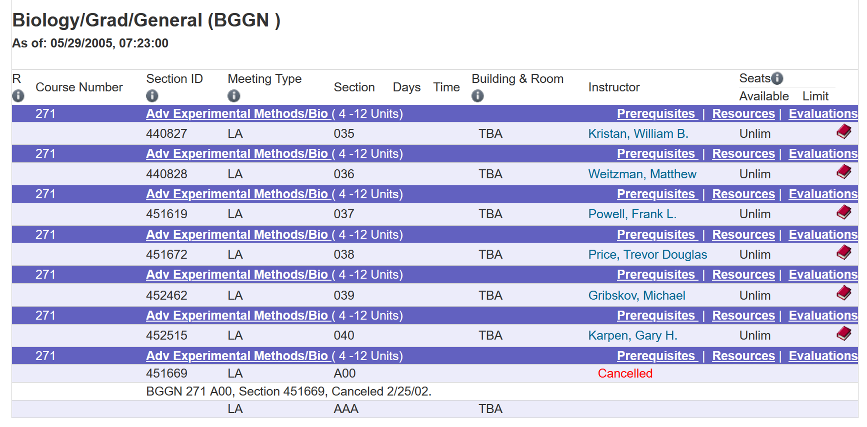 Sections 035, 036, 037, 038, 039, 040, A00 (cancelled), AAA