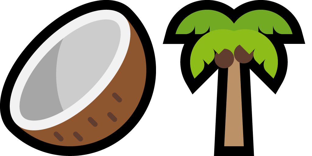 🥥🌴 in Window 10 emoji font